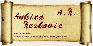 Ankica Nešković vizit kartica